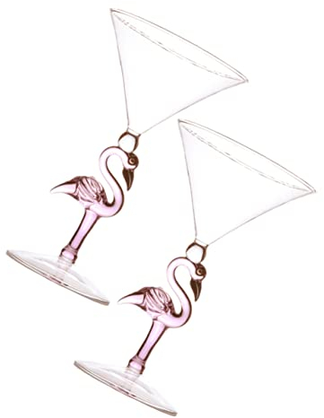 Cabilock Mini Tasses à Vin Es Grand Verre à Cocktail Tasse à Vin Créative Flamingo Tasse en Verre Élégante pour Fête de Mariage