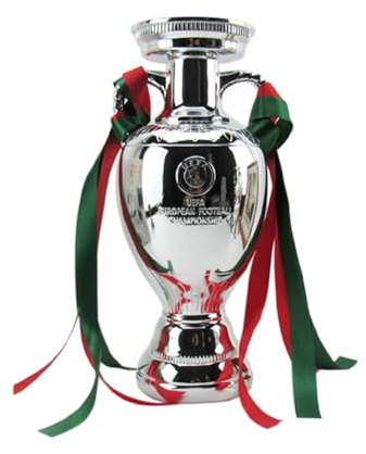 HEHUANG Trophée de la Ligue des Champions 2024 - Décorations - Trophée de football - Trophée Euro pour le sport réel (6,3/10,2/13,3/17,3i) (26 cm)