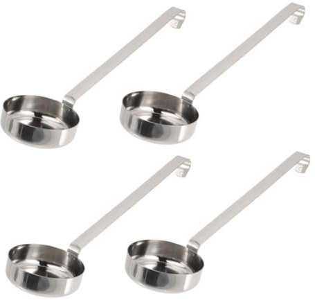 POPETPOP Ensemble De Louches À Sauce À Pizza Polyvalentes - 4 Cuillères À Mesurer En Métal Pour Un Dosage Précis - Parfait Pour Servir Des Soupes Et Des Sauces