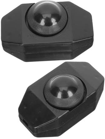 iplusmile 2pcs Rotary Switch for Led Lights Black Inline Switch Replacement Diy Lamp Accessories
