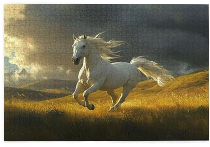 Puzzle 3000 Teile, Puzzle Erwachsene, Holzpuzzle Tier Impossible Jigsaw, Clevere Rätsel, HD Farbe Jigsaw mit Geschenkbox Verpackung for Aesthetic Room Decor, Geschenke für Frauen Feld 122x81cm p-1630