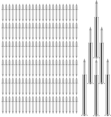 600 pcs Hardware Nails Double-Headed Skirting Nails with 6 Sleeve Tools - Invisible Seamless Baseboard Installation Nails for Trim & Boards, 2-Sided Design (Value Pack)