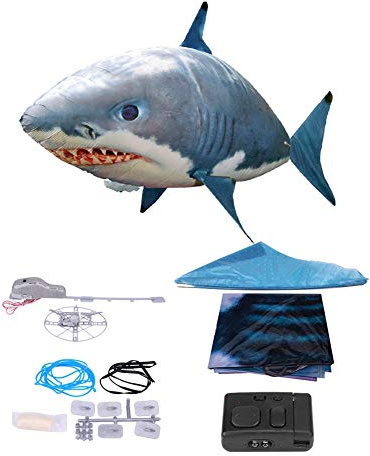 Akozon Fernbedienung Fliegen, Aufblasbares RC Aufblasbares Uln2803a Uln2803 Darlington Hai Dekorationsbrett Uln2003a Uln2003 Ballon Spielzeug Kindergeschenk Blau(Blauer Hai)