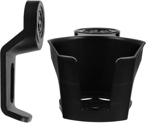 PERSELOSO 2 Piezas Soporte Giratorio para Auriculares y Vaso, Abrazadera de Escritorio Abs, Soporte para Oficina y Gaming, Accesorios de Escritorio Organizador