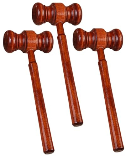WEKAMOS 3 pièces Marteau de Juge Bois Marteau Enchères Multifonctionnel pour Avocat Juge et Commissaire-priseur Design Ergonomique et Solide