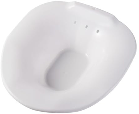 MAGICLULU Weißer Sitzbadewanne Toilettensitz mit Anti Überlauf Löchern aus Pp und Silberionen für Schwangere und Senioren zur Patientenpflege und Postoperativen Behandlung Zufälliger Stil