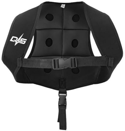 TAIZhiChen Giubbotto Zavorrato da Immersione Libera Materiale Robusto Gilet Zavorrato da Immersione Protettivo Gilet Regolabile per Subacquei, Nero, Taglia Unica