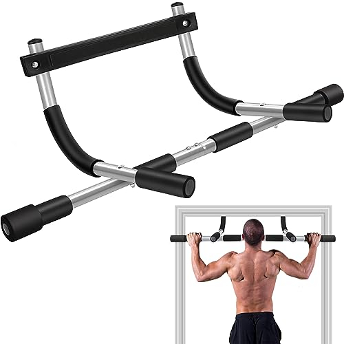 TOPOKO Portable Pull Up Bar for Doorway, Strength Training Door Frame Pull-up Bar with Foam Grips