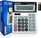 Empire Desk Calculator with Large Key Buttons, 12 Digits, Large Eye-Angled Display, Solar and Battery Powered for Home and Office (Included 2 Battery, 2 Pen and 1 Rubber)