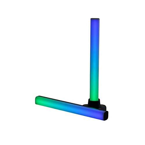 Barras de luz SmartLED Ksix, 2 uds, 35 lm, Sincroniza música, App Compatible Alexa, Google Home y Siri, Colores RGBIC