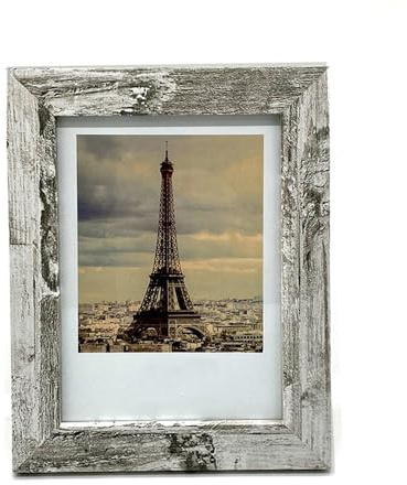 PLUS HOME Marcos De Foto O Portafoto Ref-007 Mesa De Panel De Cristal Sencillo Para Decorar o Regalo(20X25CM GrisPiedra)