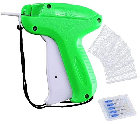 FLAVNTEL Pistola per Cartellino,Pistola Sparafili per Cartellini e Prezzi con 5 Aghi di Ricambio e 5000 Fili a Paletta per Etichetta Tag Prezzo Marca Tag Indumenti Vestiti Calzini Cappelli Negozi
