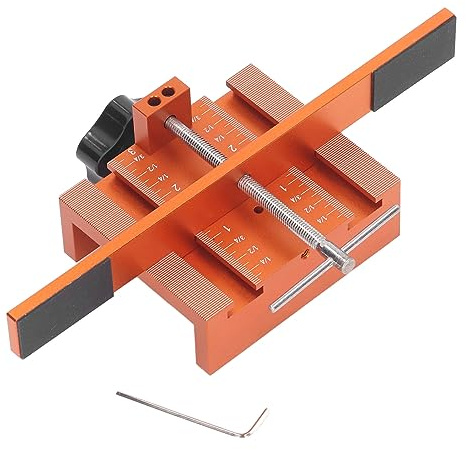 Cabinet Door Mounting Jig Drill Template with Punch Locator Aluminum Alloy Adjustable Support for Woodworking