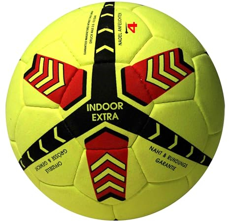 Lisaro Indoor-Fußball Gr. 4 aus Echt Veloursleder | Hallenfußball | Hallenball | Indoorfußball | Spielball der Extraklasse