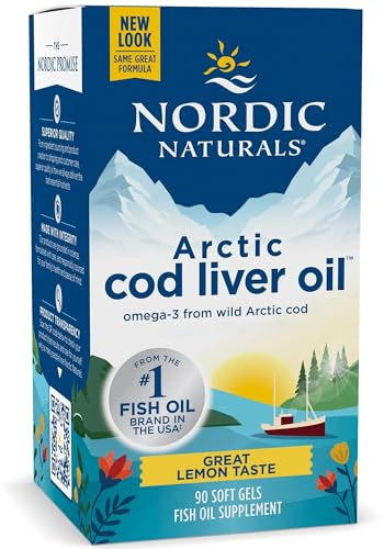 Nordic Naturals, Arctic Cod Liver Oil, 90 glutenfreie Softgels, 750mg Omega-3 je Dosis, Sojafrei, GMO frei, Geschmacksneutral