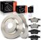 Frankberg 2x Bremsscheiben + 4x Bremsbeläge Bremsscheibensatz mit Bremsenschmiermittel Hinten Links Rechts Kompatibel mit 5 CR19 2005-2010 5 CW 2010-Heute Replace# BPYK2648ZA9C