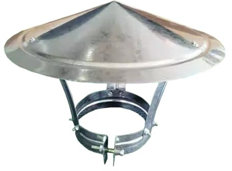 HARELA Schornsteinabdeckung Kamin Schornstein Abdeckung, Schornstein Regenhaube, Runde Schornsteinkappe, Kaminzubehör, Schornsteinhaube, Dachhaube Ofenrohr, Frischluftauslass(11cm/4.3in)
