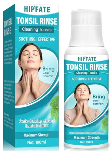 Collutorio Rimuovi Calcoli Tonsillari, Risciacquo orale naturale liquido, Trattamento per lenire le tonsille e l'alito cattivo, Collutorio rinfrescante per l'alito senza alcol
