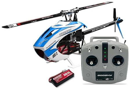 RCXTechPro GOOSKY S1 Dual Brushless Direct Drive 3D RC-Hubschrauber, Ferngesteuerter Helikopter Flugzeug, Kohlefaserrahmen GTS-Flugsystem für Erwachsene Piloten Hobbyisten - RTF