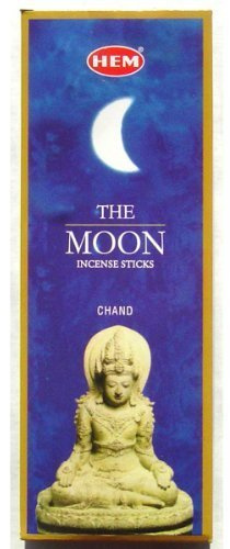 'The Moon' Incense - Hem 20 Stick Hex Tubes - Venduto in un set di 4 tubi Incense