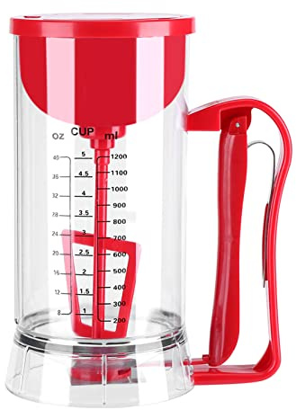 Hztyyier 1200ml degautomat elektrisk degskopa med lock och skala Cupcake Pancake Mixer Bakverk Våffelmätkopp