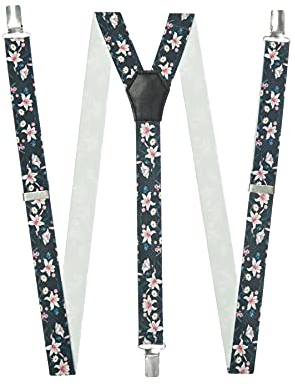 DWOY Floral Paisley Braces for Women & Girls Fully Adjustable Y Shape Braces/Suspenders (Floral paisley 3)