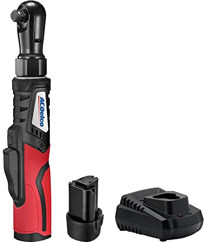 ACDelco ARW1210-4P G12 Lithium-Ion 12V (10.8V) Brushless 1/2” Electric Cordless Ratchet Wrench Set Power Tool Kit | Tool Set Includes Battery & Charger