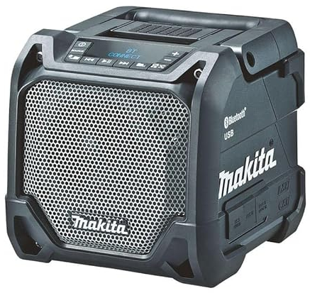 Makita DMR202B Bluetooth-Lautsprecher, Batterie/Netzstecker (nur Produkt), Schwarz