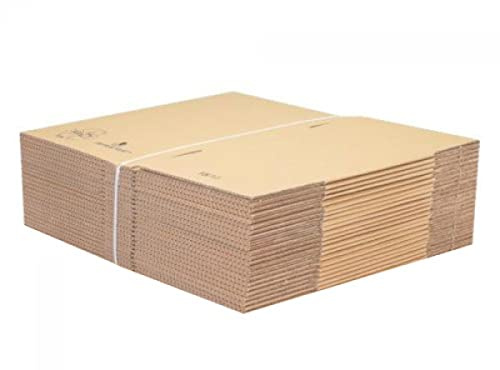 Set med 10, 20 eller 25 lådor i 55 x 35 x 30 cm för att flytta, skicka eller förvara. Högresistenta kartonger 20 kg med integrerade handtag anpassade för tunga lastbär. (20)