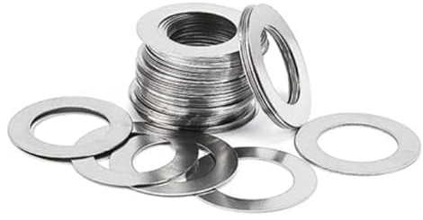 20 Stück Edelstahl-Unterlegscheiben, ultradünne Dichtung, dünne Unterlegscheibe, M9, M10, M11, M12, M13, Dicke 0,1 mm bis 0,5 mm, M10 x 20, Dicke 0,1 mm