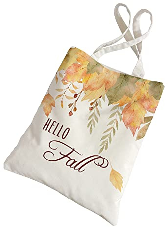 Jutebeutel Blätter Orange Gelb Tote Bag Baumwolle und Hanf Stoffbeutel Große Kapazität Stofftasche Faltbar Jutetasche Langlebig Baumwolltasche Bedruckt Stoffbeutel zum Bemalen Waschbar 30x40cm/3 Pcs