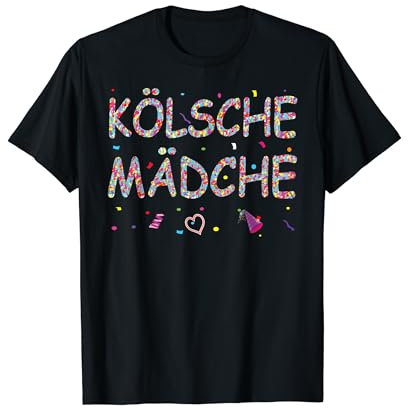 Kölsche Mädche Fasching Karneval Konfetti Herz Kostüm Köln T-Shirt