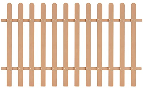 Gecheer Lattenzaun Gartenzaun Zaun 200 x 120 cm (L x H) Mit insgesamt 12 Latten,Holz-Kunststoff-Verbundwerkstoff (WPC)