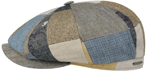 Stetson Hatteras Fresh Patchwork Flatcap Dynamisches Design Made in EU Herren Frühjahr Sommer