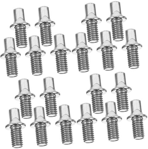 Toyvian 20pcs Drum Set Hardware Tension Rods Screws for Drum Pedal Screw Replacement for Percussion Instrument Part