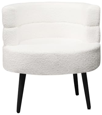 Alivio Sherpa Chair, Sherpa Sofa Chair for Living Room Bedroom Dining Room Makeup Office Reception Cafe Bar (White)
