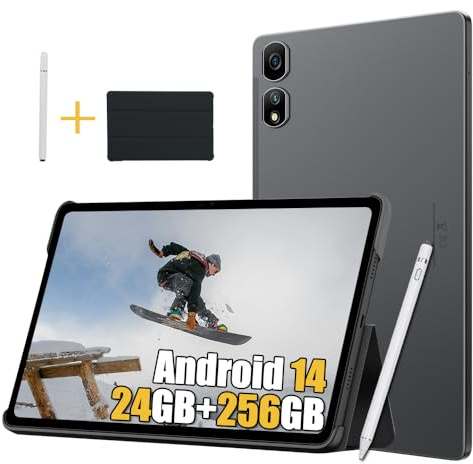 Blackview Tab16 Pro (2025) Android 14 Tablet 11 Zoll, 24GB+256GB/2TB Erweiterung, 4G LTE + 5G WiFi Gaming Tablet 2K FHD+, 7700mAh, PC Mode, OTG, Hülle+Intelligenter Stift, 2 Jahre Garantie, Schwarz