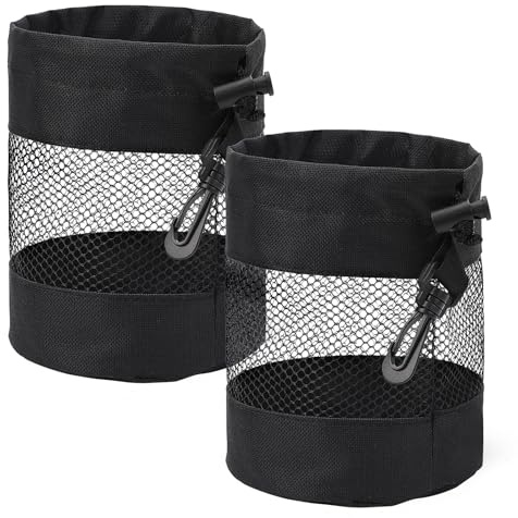 JJUNW 2 Pcs Golf Balls Storage Bag, Nylon Mesh Golf Ball Bags, Golf Pouch Bags Drawstring, Golf Bag Organizer Golf Shag Bag Golf Bag Organizer for Storing Golf Balls
