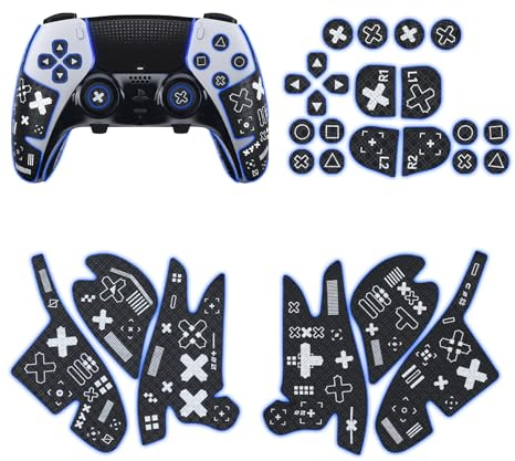 JEMDO Manettes de performance compatibles avec les manettes Playstation 5 DualSense Edge, bande adhésive antidérapante pour PS5, housse absorbant la transpiration, accessoires PS5 Edge.