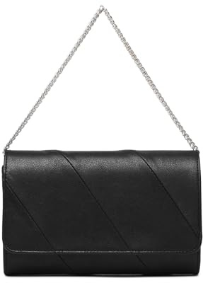 Miss Lulu Women's Wedding Clutch for Prom, Travel Shoulder Crossbody Bag –Elegant Evening Handbag for Party, Lady Summer Gift Purse (Black)