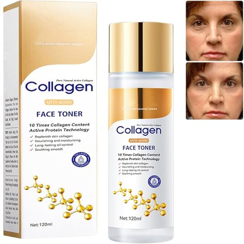 Limetown Collage Face Toner 120 ml, hydrolyserad kollage ansiktstoner, koreanskt ansiktsvatten, anti-åldrande återfuktande ansiktsloner, hyaluronsyra fuktgivande givande serum (1 styck)