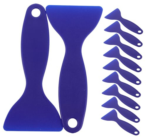 BEBEMOKO Pala de Deshielo de Plástico Azul para Uso Diario en Cocina y Ventanas, Herramienta Práctica y Fácil de Almacenar 20 Piezas Reutilizables para Quitar Escarcha