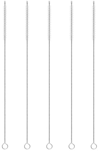 7 Pezzi spazzole in paglia, 23 cm scovolino per cannucce, spazzola per la pulizia della paglia, bianco, per bocchetta della teiera, cannucce, macchine da caffè