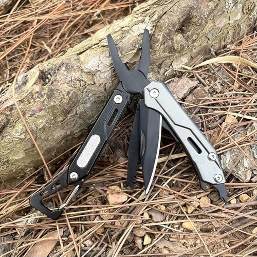 SECWL Mini Multitool Sopravvivenza Coltello Pieghevole Pinze Sega Acciaio Multifunzionale Tascabile Spellafili Coltello a Serramanico Taglierino per Scatola
