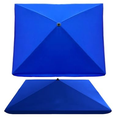 Telo per Ombrellone Copertura di Ricambio In Tessuto 4 Costole Sostituzione Ombrellone da Giardino Patio Tessuto, Ricambio per Ombrellone da Giardino, Patio Ombrellone Panno di Ricambio(Blue,3.0x3.0m/