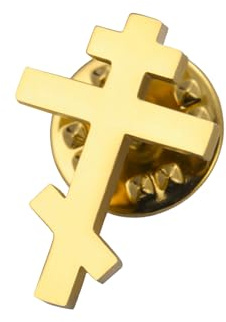 Dreamtimes Antike Orthodoxe Kreuz Brosche Pin Edelstahl Religiöser Schmuck für Männer & Frauen Christliches Glaubenssymbol Vintage Emaillierte Anstecknadel