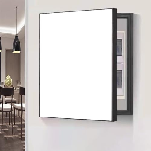 UrbanUp Stromkasten Verkleidung 30 Cm/35 Cm/40 Cm/45 Cm/50 Cm/60 cm Sicherungskastenabdeckungen, Schwarz/Weiß/Grauer Schaltschrank, Zählerkasten Verbergen(White,45 x 55cm (17 3/4 x 21 5/8))