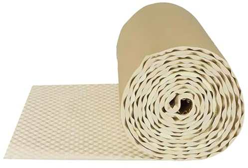 Acoustic Foam Soundproofing Panel - 1x10m Egg Crate Closed Cell Insulation 15mm Thick Off White - Ideal for Home Office Studio Walls & Doors