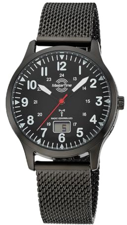 Master Time Funk Quarz Herren Uhr Analog-Digital mit Edelstahl Milanaise Armband MTGA-10960-22M