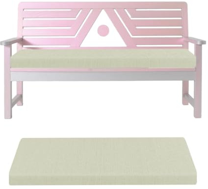 Outdoor Garden Bench Cushion Linen Upholstered Breathable and Reinforced Seat Pad for Indoor/Outdoor Use Swing Sofa Terrace Furniture Off White 150x50x5cm